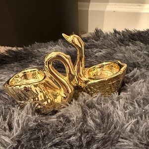 Amazon Gold Swan Candle Holder